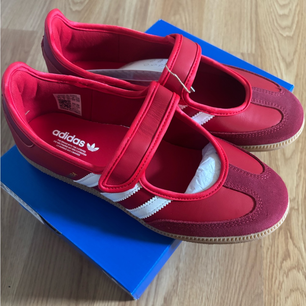Adidas red Jane Sambas